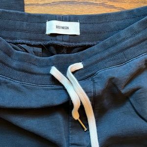 Buck Mason brushed loopback trouser navy blue Large mens